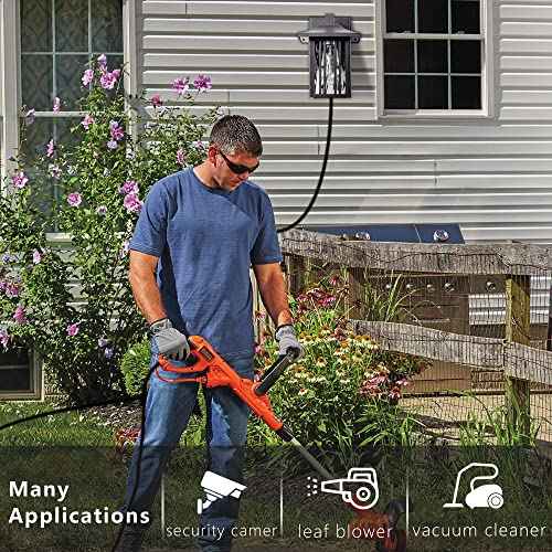 Outdoor Porch Lights with GFCI Outlet, Bronze Exterior Lights Fixture for House, Outside Wall Lights Wall Mount with Water Ripple Glass, Waterproof Patio Wall Sconce for Garage, Front Door