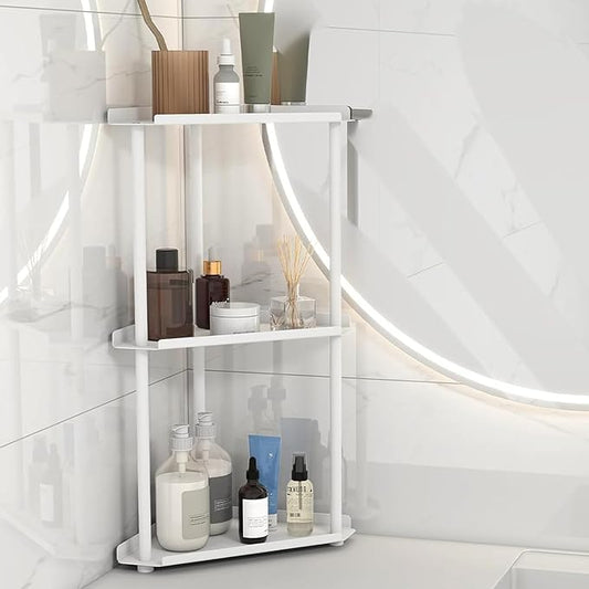 FLE 3 Tier Corner Bathroom Counter Organizer, Countertop Corner Shelf,Makeup Organizer and Storage for Bathroom