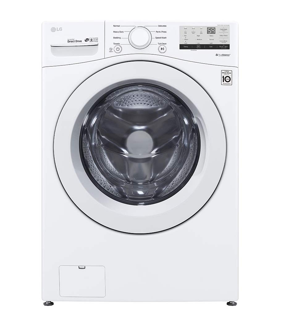 LG WM3400CW 4.5 cu ft Front-Load Washer – High-Efficiency, LoDecibel™ Quiet Operation, 6Motion™ Technology, White