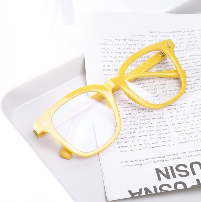 VISOONE Square Blue Light Blocking Glasses TR90 Anti Glare Computer Gaming for Women Men NOE