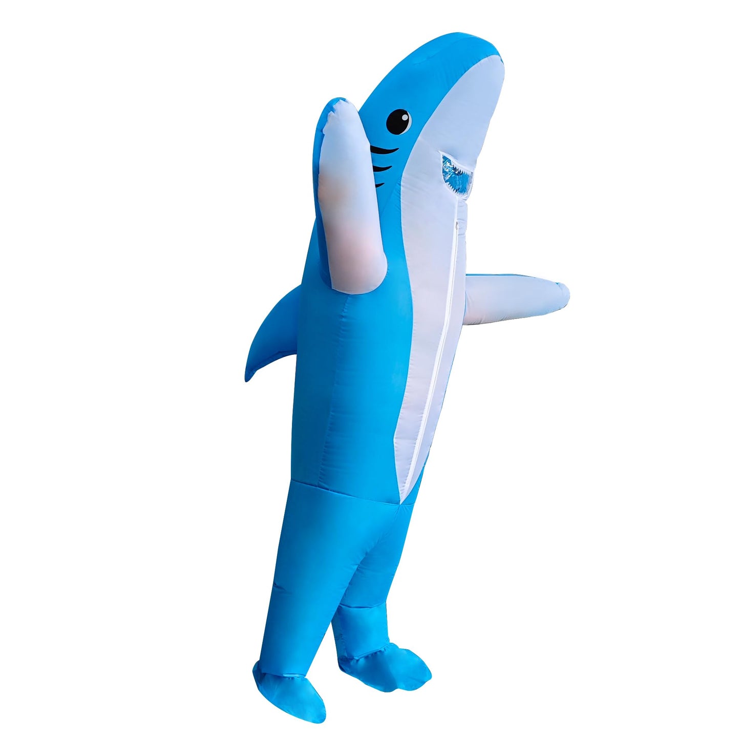 DeHasion 2 Packs Inflatable Animal Costume Halloween Costume Christmas Blow-Up Costume for Adult/Christmas/Birthday Party (Blue/Pink Shark)