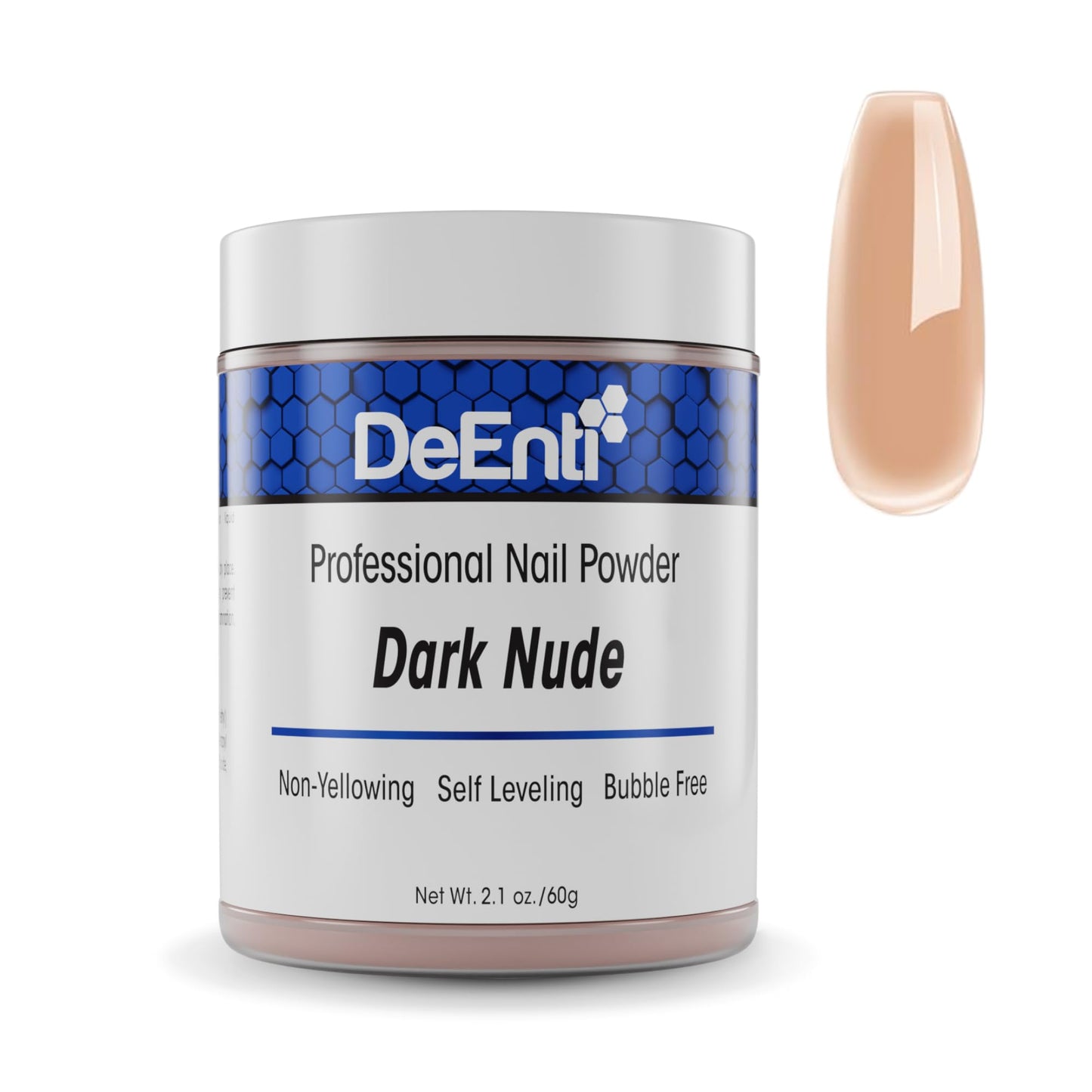 DeEnti Acrylic Nail Powder - 2oz Dark Nude|Professional Grade, Bubble-Free Acrylic Powder for Nails | Long-Lasting, Chip-Resistant Nail Acrylic Powder for Carving, Extensions & Fake Nails