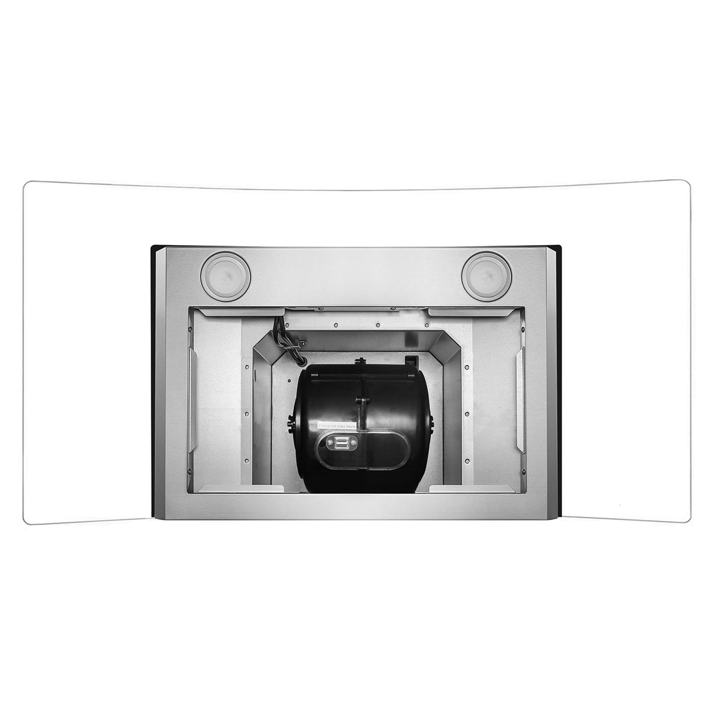 COSMO COS-668A900 36 in. Vista Collection 380 CFM Ducted Wall Mount Range Hood, Button Controls, LED Lights, Stainless Steel