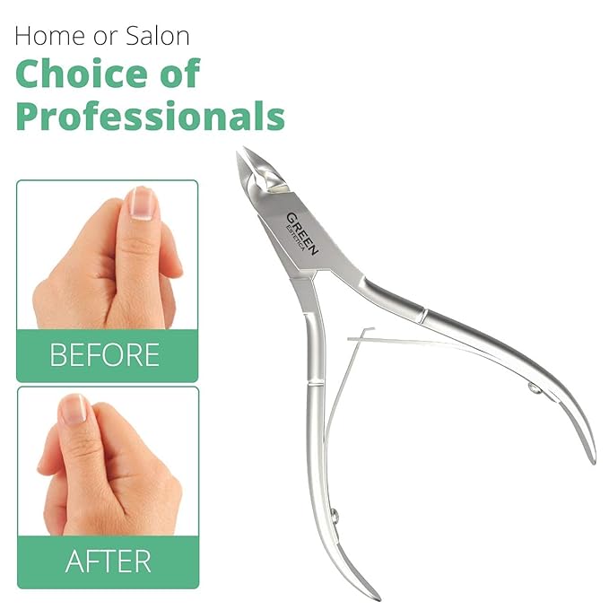Professional Cuticle Trimmer Nail Cuticle Cutter Stainless Steel Cuticle Nippers with Sharp Blades Clippers Manicure Tools Double Spring for Nail Care Pedicure Nail Tool (Silver)