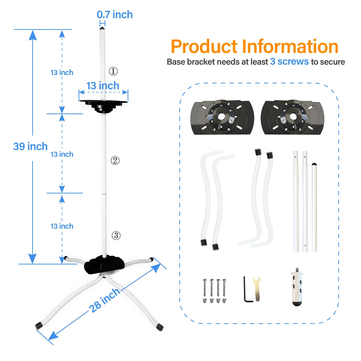 Ulinlo pouly Pool Filter Cleaner Stand Kit with Smooth Bearing, Rotatable Washing Tool for 3", 4", 6" Filter Cartridges