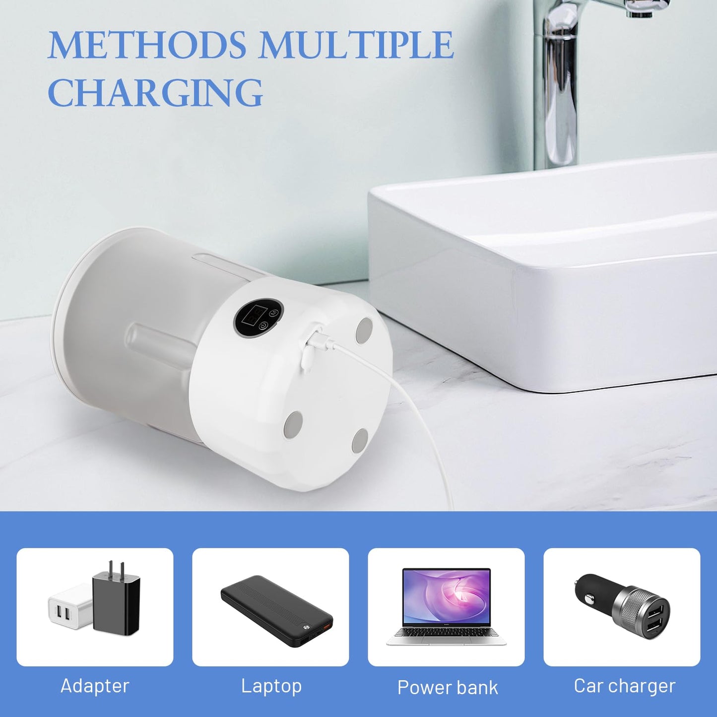 Underwear Washing Machine - Portable Rechargeable Mini Washing Machine w/ 1.5L Isolated Tubs, Bionic Hand-Wash Tech for Travel, Camping, Dorm | 3 Modes, 3000mAh