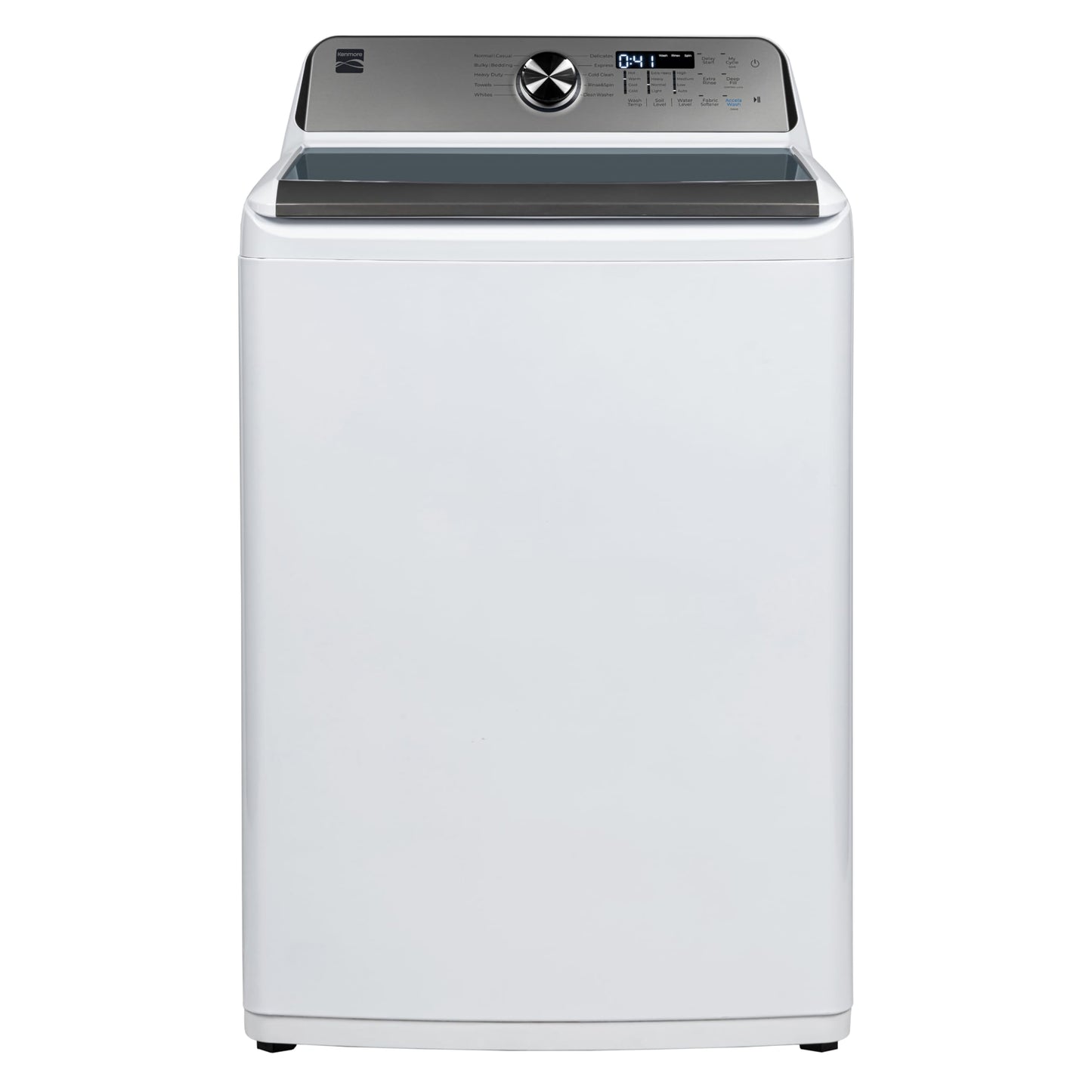 Kenmore 4.5 cu. ft. Top Load Washer with Triple Action Impeller for Tough Dirt & Stains - Reduce Laundry Time with Accela Wash & Express Wash - LED - White