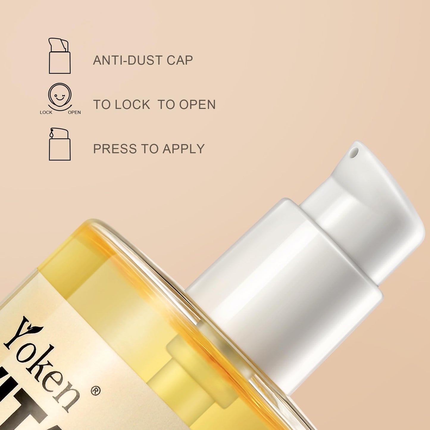 Yoken Vitamin E Oil 8 Oz Vitamin E oil for Skin Vitamine oils for Face Perfect Bath and Body Oil Cold Pressed Hexane Free Non-GMO Gluten Free Formula