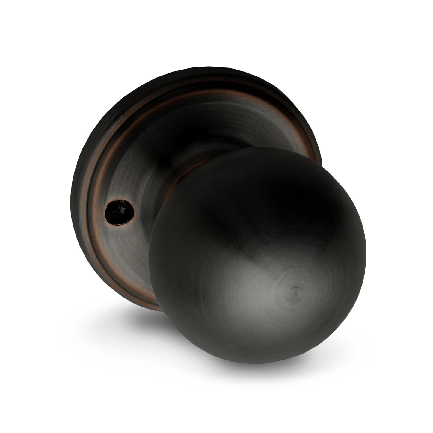 Copper Creek Dummy Interior Door Knob – ANSI Grade-3 Certified, Modern Heavy Duty Handle, Easy Install and Reversible for French Doors & Closets, Non Turning – Tuscan Bronze (1 Pack)