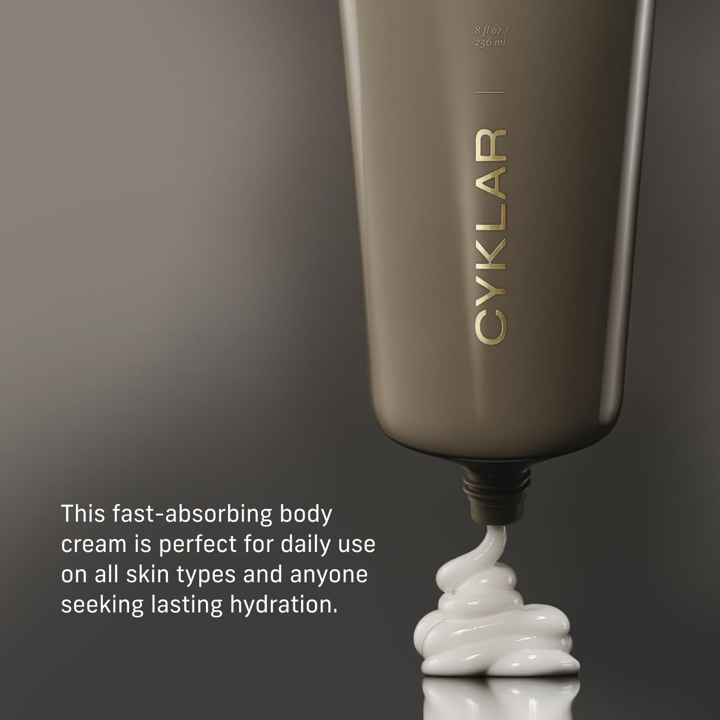 CYKLAR Nutrient Rich Body Cream – Non-Greasy Lotion for 48-Hr Moisture – Squalane, Niacinamide & Banana Flower for Hydration & Skin Barrier Support – Dry Skin Moisturizer 8oz – Crescent