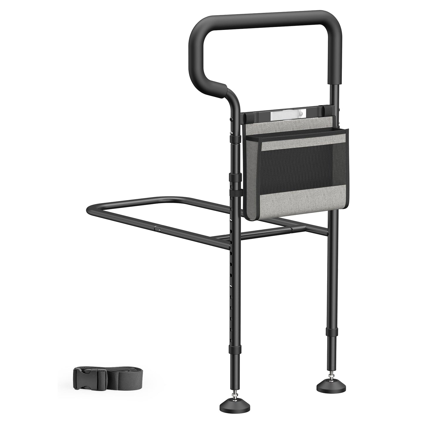 nimood C3 PRO Bed Rails for Seniors Elderly Adults Safety, Adjustable Heights Bed Cane Bed Assist Bar Elderly Assistance Products, with Motion Light- Easy to Get in or Out of Bed with Floor Suppor