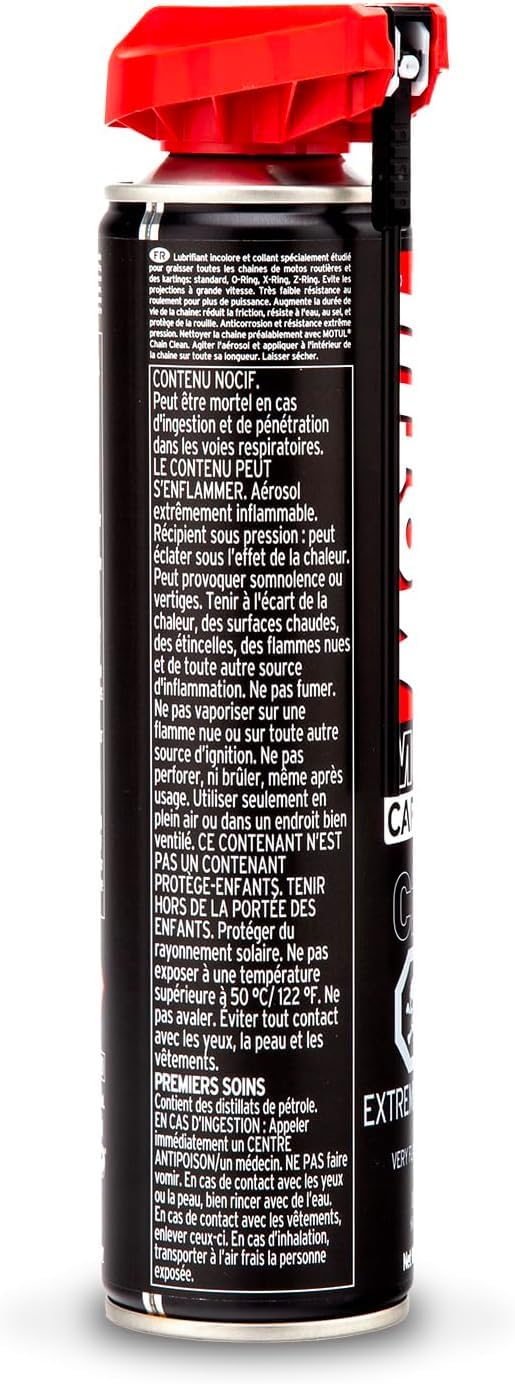 Motul C2 Chain Lube Road - Motorcycle Chain Lubricant Spray for Street & Sport Bikes, 9.3 oz Can (111819)