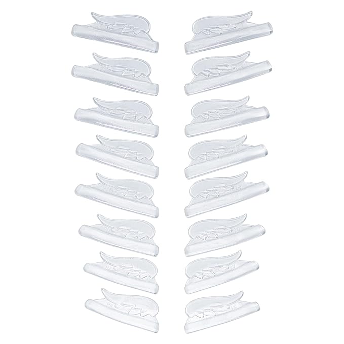 Eyelash Lift Pads Libeauty Reusable Super Adhesive Lash Perm Rods 8 Pairs Silicon Pads Wing Shape Eyelash Lifting Shield DIY Use at Home or Salon Lash Curling Tool