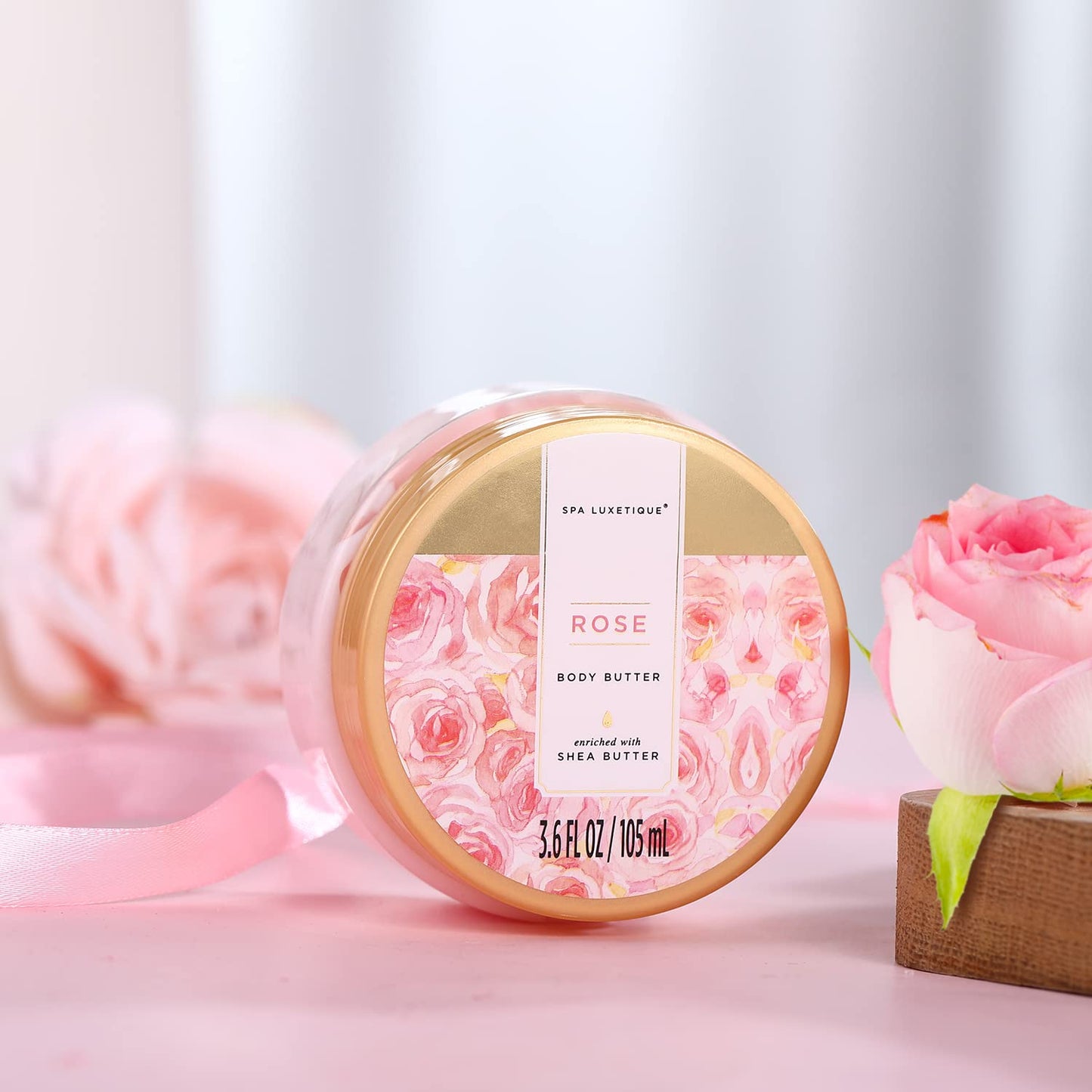spa luxetique Gift Set For Women, Bath Sets for Women Gift, 8 Pcs Rose Spa Basket Includes Bubble Bath, Shower Gel, Body Lotion, Birthday Spa Gifts, Mother‘s Day Gifts for Mom