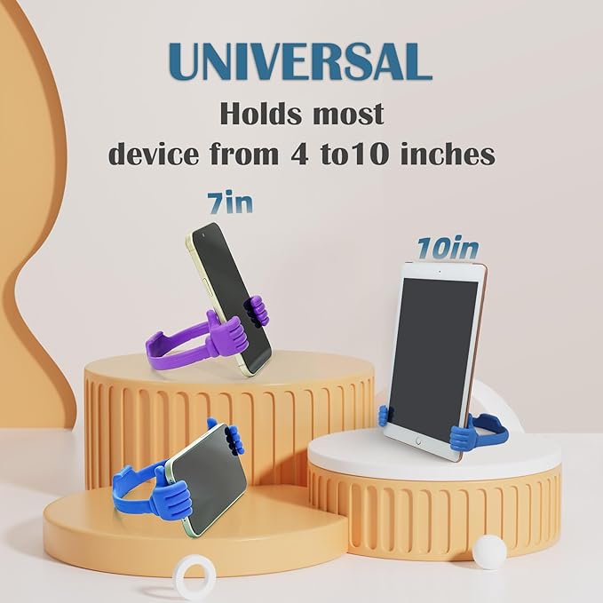 Honsky Cell Phone Stand Holder, Thumbs Up Lazy Phone Stand, Universal Adjustable Flexible, Cute Perfect Valentine's Day Gifts for Him/Her,Gifts for Couples, Compatible with Cell Phones & Tablets,White