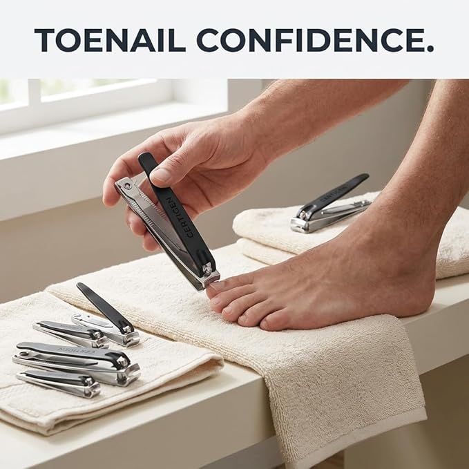 Nail Clippers Set 6 -Pack - Includes Toenail Clippers, Fingernail Clipper, and Finger Nail Clippers for Men and Women Adult, Toe Nail and Fingernail Clipper Kit