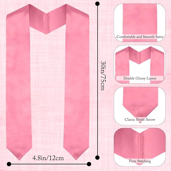 Graduation Stole Graduation Sash Unisex Adults Class of 70'' Stoles for Academic and Choral Ceremony