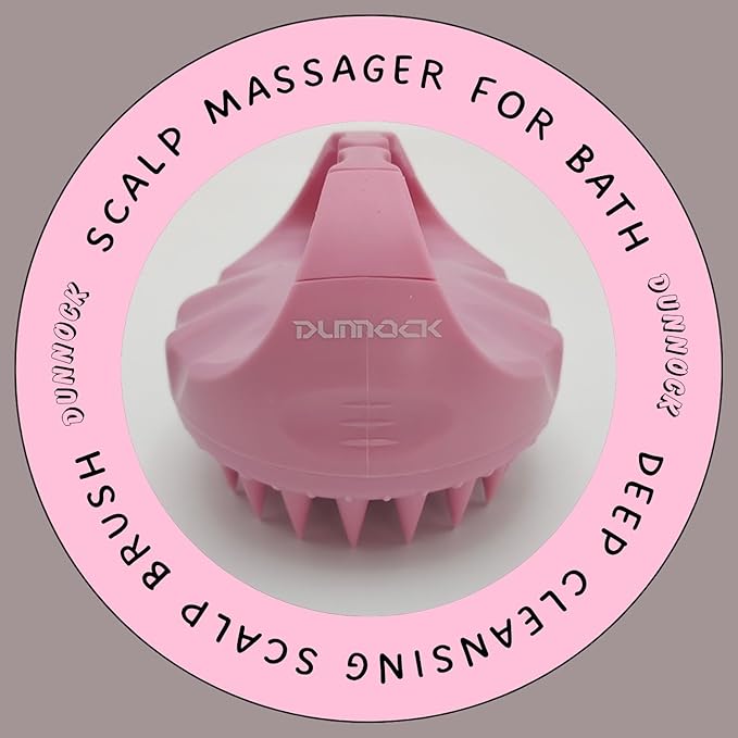 Dunnock Manual Scalp Massager & Shampoo Brush (Pink) Ã¢ÂÂ Designed to give You a Salon-Like Scalp Treatment at Home Turn Every Wash Dandruff Comb Into a Spa Experience Scalp Stimulator.