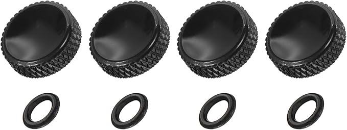 PATIKIL Camera Shutter Button, 4 Pack 12mm Concave Surface Shutter Release Buttons Pure Copper Camera Button for Nikon for Fujifilm for Leica DSLR/SLR, Matte Black
