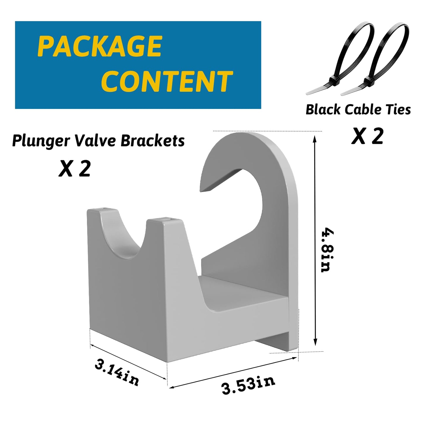 Nsxc 2Pcs Swimming Pool Pipe Holders, Above Ground Plunger Valves Bracket, Pool Accessories, Designed to Fit On Bestway, Intex, Hecht, and Other Major Pool Brands