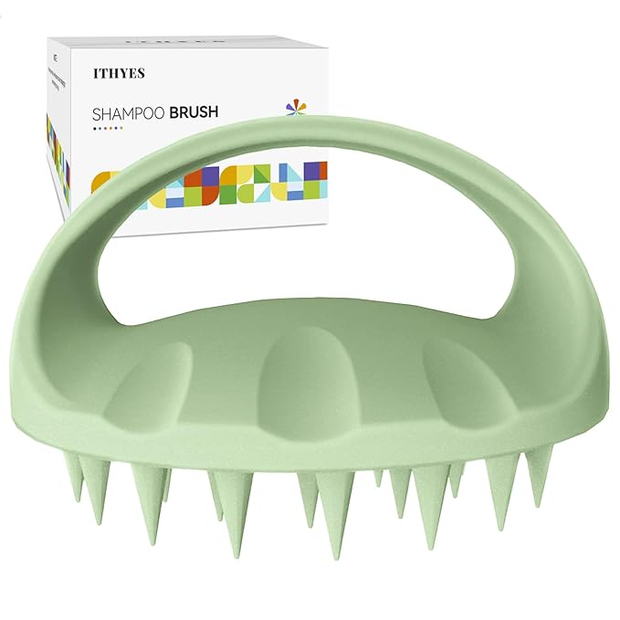 38 Finger Enlarged Scalp Massager, Silicone Scalp Brush Shampoo Brush for Hair Care, Scalp Scrubber, Hair Brush Wet Dry, Scalp Exfoliator for Men Women Pets (Light Green)