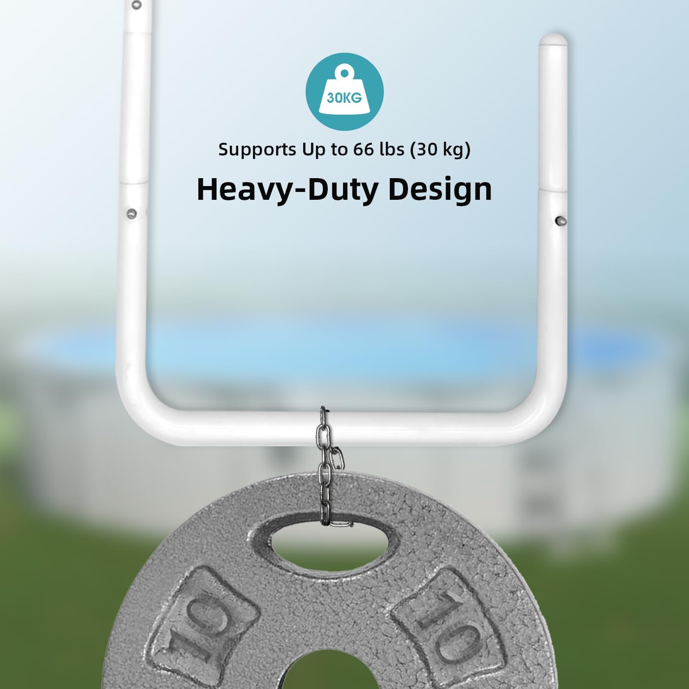 POOL HELPER Adjustable Solar Cover Holder for Steel-Wall Above Ground Pools - Heavy-Duty 5-Pack, No Drilling Required