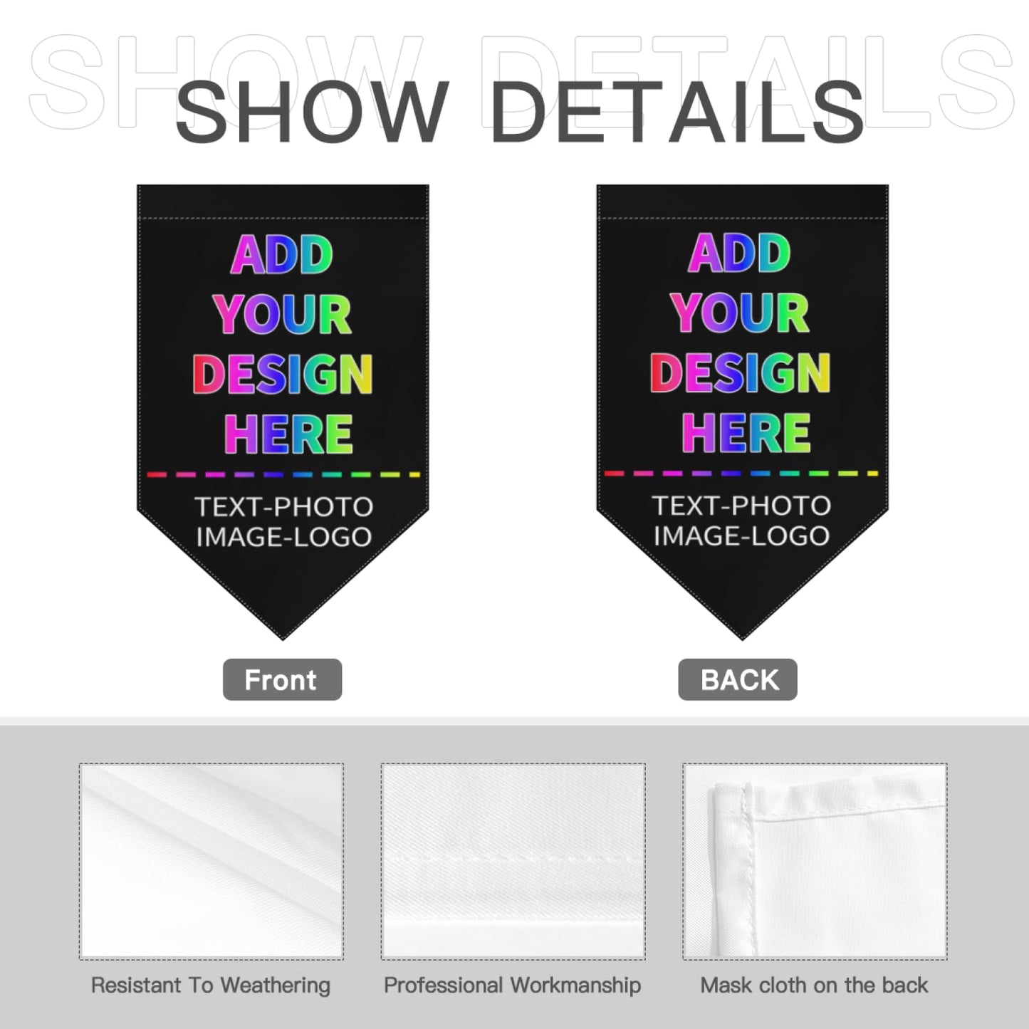 Custom Garden Flag for Outdoor Personalized Yard Flags Add Your Picture/Photo/Logo/Text，Customized Double Sided Flag Banner for Home Wall Decoration (12"x18.5")