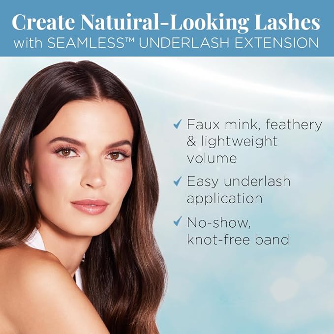 Ardell Seamless Underlash Extensions Refill - Faux Mink Undies, Customizable Individual Lash Clusters, Natural Looking Lashes, DIY Cluster Eyelash Extension, 32 Assorted Lengths