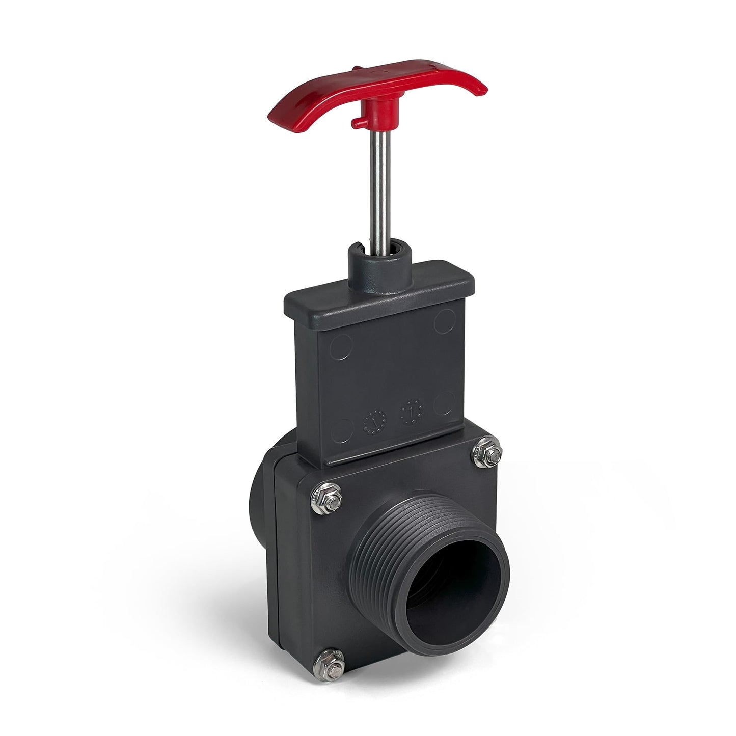 FibroPool Above Ground Pool Gate Valve - 1 1/2 inch - Dual Threaded Shut Off Slice Adapter for Swimming Pools