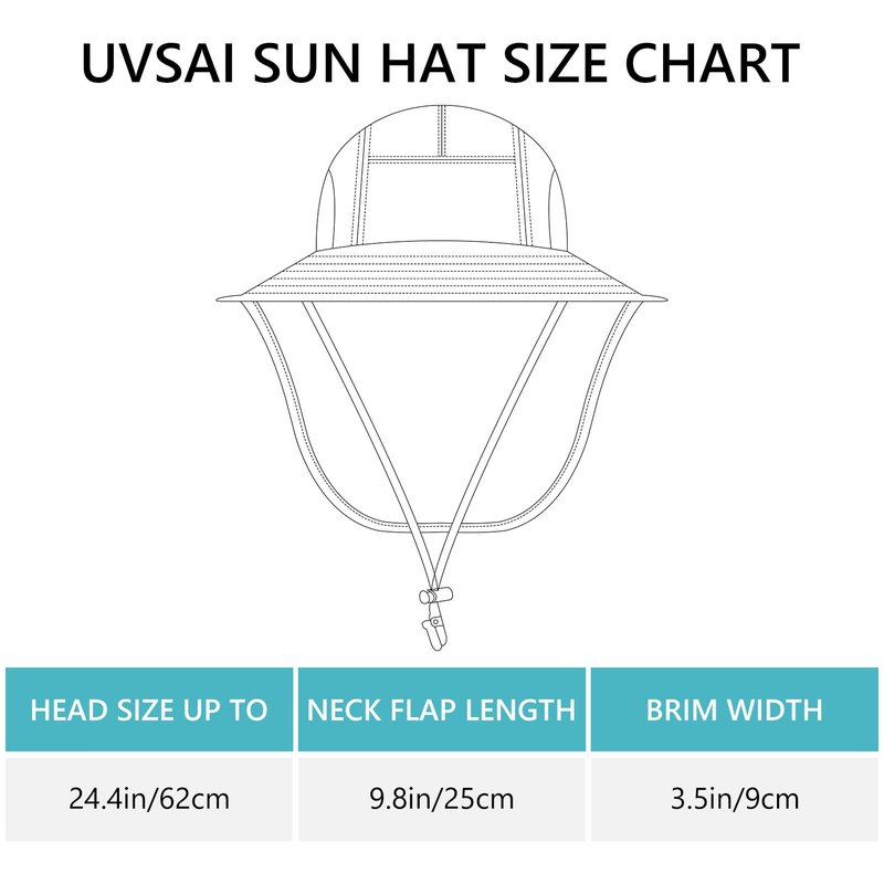 UVSAI UPF 50+ Foldable Sun Hats Wide Brim with Large Neck Flap for Men Women UV Protection Gardening Fishing Beach Hat Pale Lavender