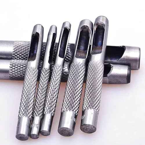 3Pcs Silver Grommets Hole Punch, Steel Hollow Leather Punch Set, 3-Piece Set (1/4, 3/8, 1/2 inch) is an Original Accessory for The ASDFGHT Grommet Tool Kit,Grommet Kits