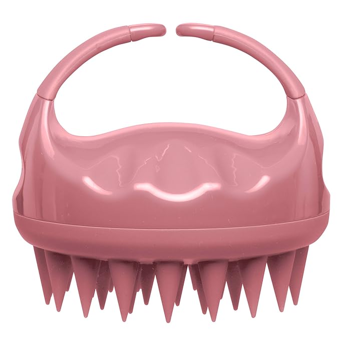 Diane Scalp Massage and Shampoo Brush with Soft Silicone Bristles, Exfoliates and Cleanses Scalp, Promotes Scalp Circulation, Evenly Distributes Hair Oil, Clear