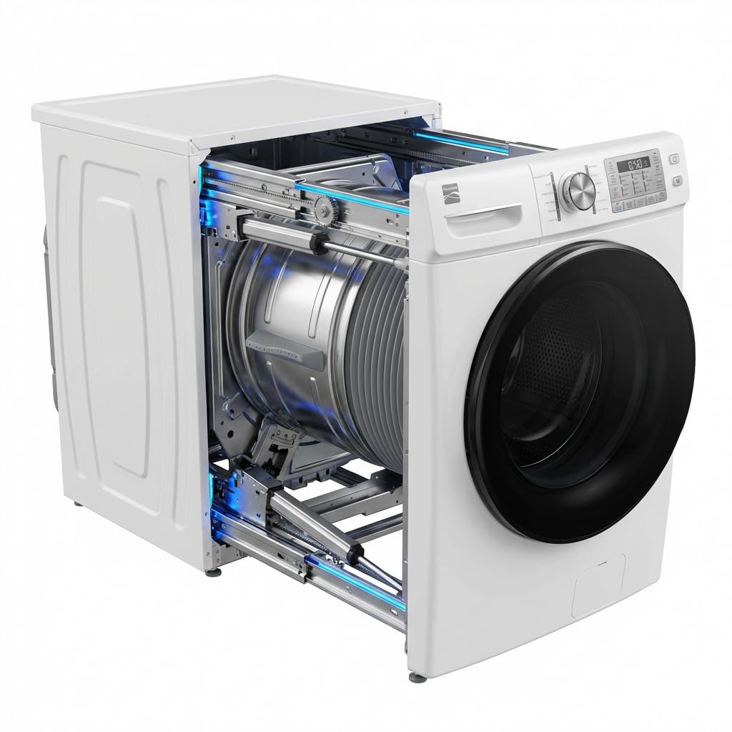 5.0 cu. ft. Black Stainless Steel Front Load Washer with Super Speed Wash and Steam