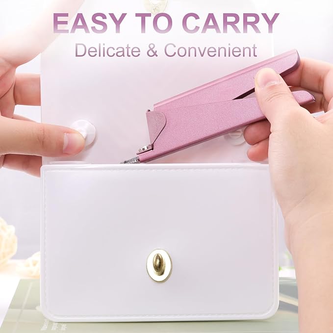 Light Pink(Matte) Premium Nail Clippers with Magnets Sizers for Acrylic Nails, Artificial Fake Nail False Nail Tip Cutter Trimmer Manicure Pedicure Sharp Blade Clip Tool For Salon Home Art Beauty