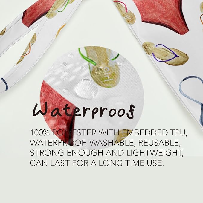 Fokongna Travel Makeup Bag - Wet Dry Bag for Swimsuit, Beach Pool Diapers, Dirty Yoga Gym Clothes - Zipper Pouch for Women, Sister, Friends - Ocean Sea Shells Beach Starfish