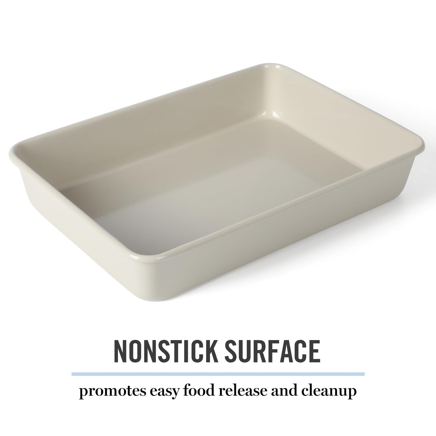 Martha Stewart Gallen 13 x 9 Inch Rectangular Nonstick Carbon Steel Cake/Baking Pan- Cool Grey