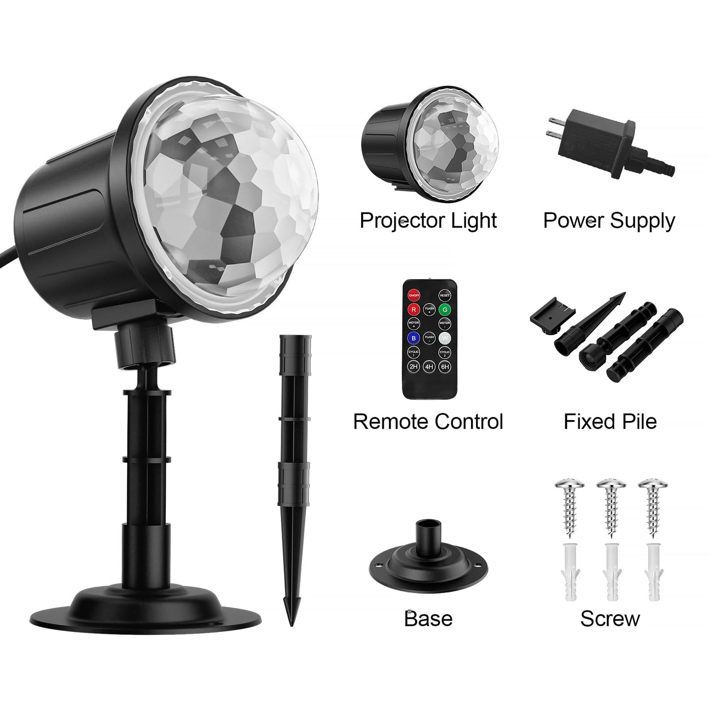 Halloween Christmas Projector Lights Outdoor, RGBW Ocean Wave LED Light Projector with Remote & Timer, IP65 Weatherproof for Yard, House Parties, Bedroom Ceiling Decor (Holiday Gift Idea)