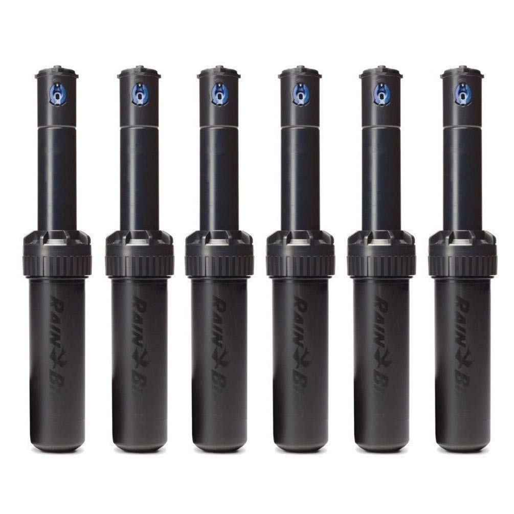Rain-bird 5000 Series Rotor Sprinkler Head - 5004 PC Model, Adjustable 40-360 Degree Part-Circle, 4 Inch Pop-Up Lawn Sprayer Irrigation System - 25 to 50 Feet Water Spray Distance (Y54007) (6 Pack)