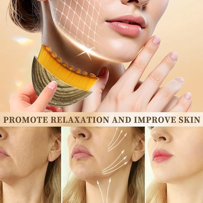 New Lymphatic Contour Face Brush, Manual Lymphatic Drainage Massager, Ergonomically Designed to Fit The Skin Precisely,Relieve Fatigue(2PCS)