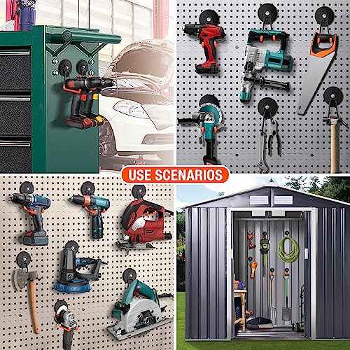 2Pcs Large Strong Magnetic Hooks for Hanging Heavy Duty, 3.5in Neodymium Magnet Storage Utility Hooks, Steel Long Magnetic Holder/Hanger Hook Organizer for Hanging Garage/Garden/Power Tools