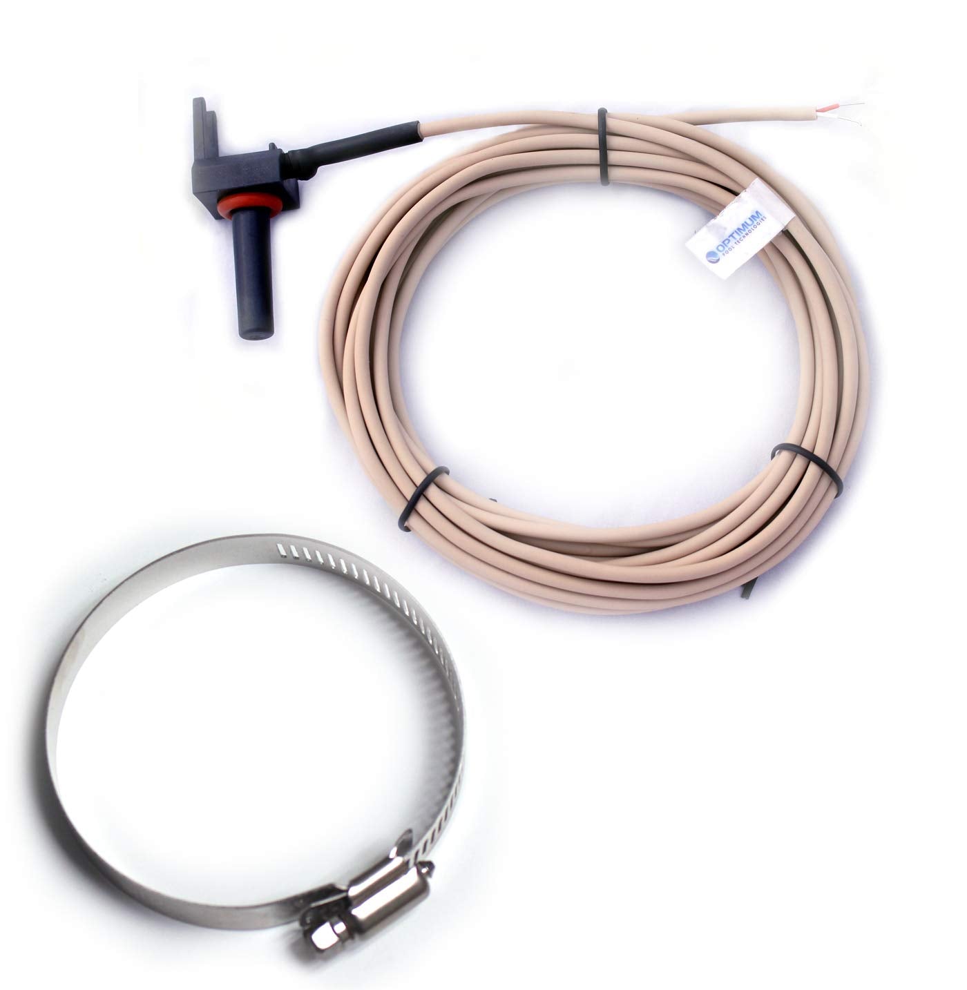 Optimum Pool Technologies® Water/Air/Solar Temperature Sensor Compatible Replacement for Hayward® - Compatible Replacement for GLX-PC-12-KIT - Includes 2" Pipe Clamp