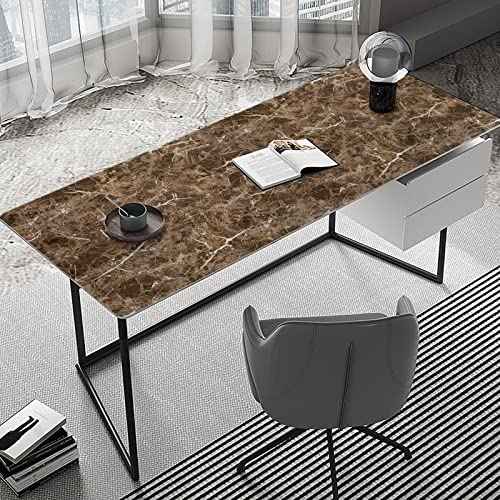 practicalWs Brown Marble Contact Paper Granite Peel and Stick Countertops 17.7in ¡¿ 118in Self-Adhesive Vinyl Waterproof Wallpaper for Kitchen Cabinet Bathroom Shelf Liner Wall Decorative
