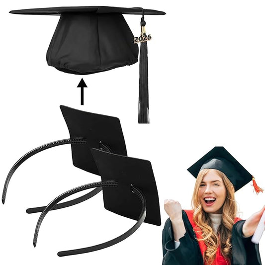ZEYER Graduation Cap Headband for Women Graduates, Students, Firm Anti-Fall Hair Band for Grad Cap, Secure Hairstyle Ideal For Graduation Ceremonies