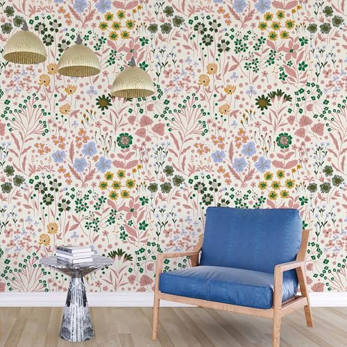 Peel and Stick Wallpaper for Home Decoration Kitchen Vernal Garden Wallpaper Removable Vinyl Self Adhesive Shelf Paper & Drawer Liner Roll House, Workshop & Office 17.3" x 118" SM-576-3