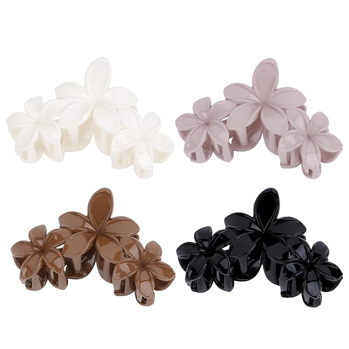 Hawaiian Flower Hair Clips Large Hair Claw for Women Non-Slip Strong Hold Clips for Thick Hair Hair Accessories for Women and Girls