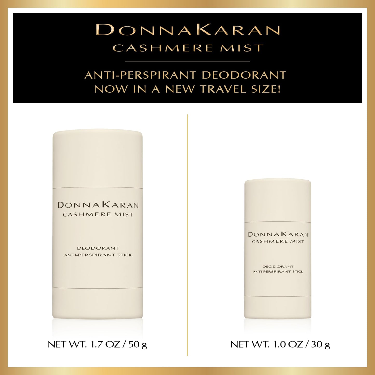Donna Karan Cashmere Mist Anti-Perspirant Deodorant Stick for Women, Travel Size, 1.0 Oz.