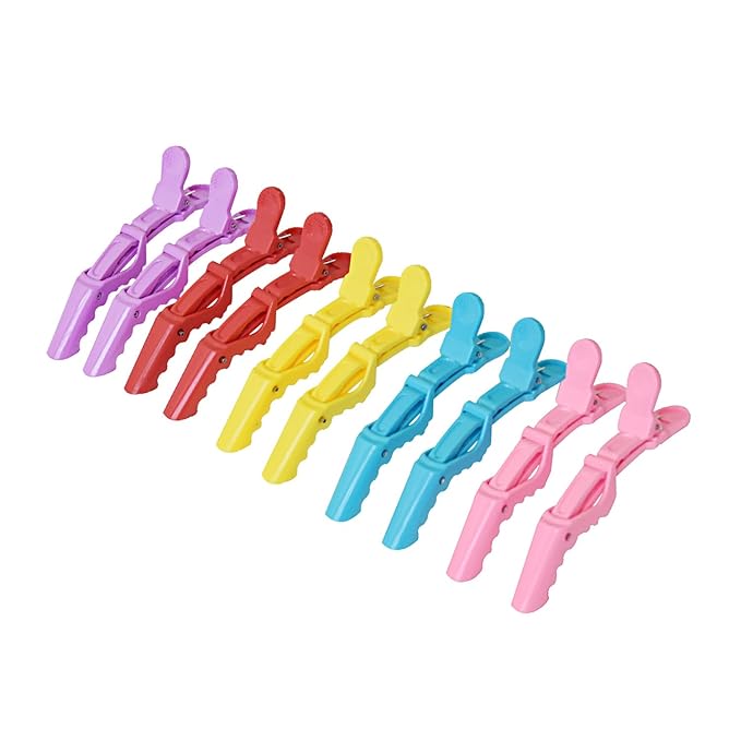 10 Pcs Alligator Hair Clips for Styling Sectioning Hair Clips for Women Wide Teeth Professional for Hair Salon Barber (Mixed Color)