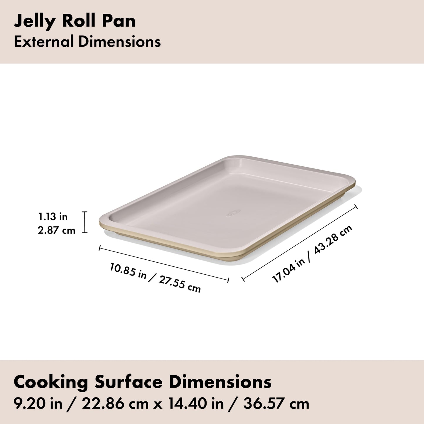 OXO Good Grips Non-Stick Pro Ceramic Coated Metal Bakeware 3-Piece Sheet Pan Set – Biscuit