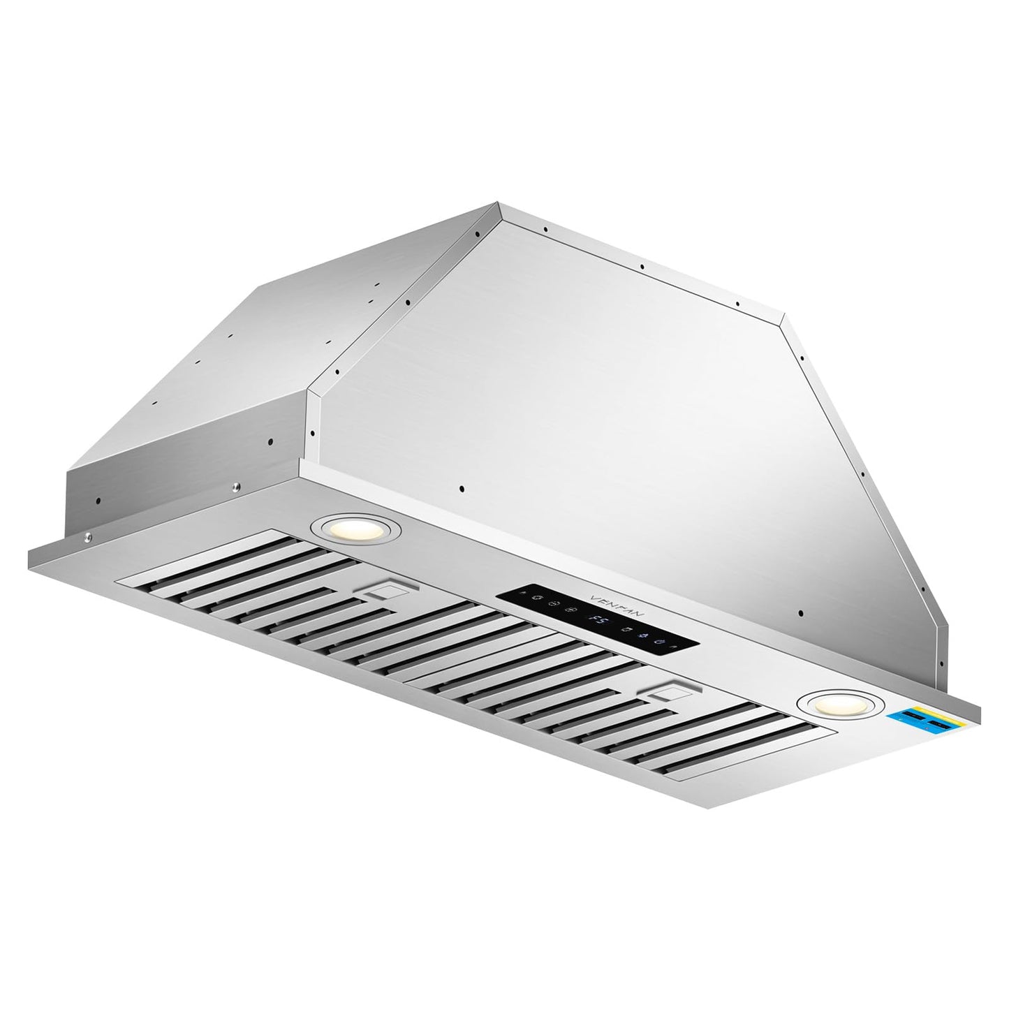 VENFAN 30 Inch Insert Range Hood, 1200 CFM DC Motor Kitchen Vent Hood with Gesture Sensing & Touch Control, Ducted/Ductless Convertible Built-in Range Hood, Stainless Steel