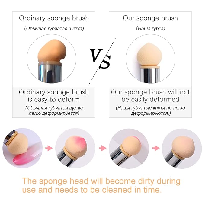 5Pcs Ombre Nail Brush Nail Sponges for Ombre Nail Gradient Sponges AirBrush French Tip Nail Design Brushes Ombre Brush for Gel Nails Painting Nail Polish Pen Manicure Brush Tool
